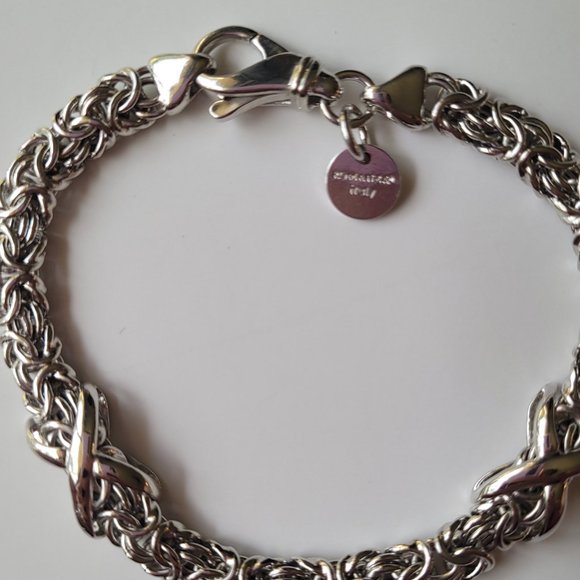 ROMANZA ITALY interwoven "X" Station Bracelet - Picture 6 of 11